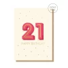 21st Milestone Birthday Card