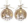Wooden Light Up Deer Baubles