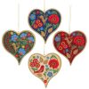 Folk Art Wood Heart Decoration (sold separate)