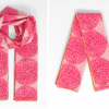 Camille Lightweight Cotton Scarf - Hot Pink, Polka Dot Circles