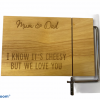 Cheese board with wire cutter