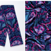 Fern Lightweight Scarf - Navy Blue, Floral Mosaic