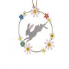 Flowery Bunny Wreath Hanging