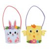 Chick/Bunny with Floral Garland Egg Basket
