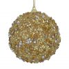 Gold Crushed Glitter Ball Decoration
