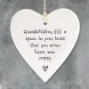 Grandchildren hanging heart