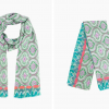 Bree Lightweight Scarf - Green/Pink, Moroccan Tiles
