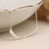 Silver plated necklace with a swoop pendant