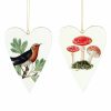 Wood Robin/Toadstool Heart Decoration (sold separate)