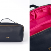 Mila Vanity Case - Navy Blue, Pebbled Faux Leather