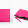 Scout Wristlet Purse - Fuchsia, Pebbled Faux Leather