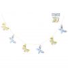 Pastel Flowers and Butterfly Wooden Garland