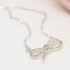 Crystal bow necklace