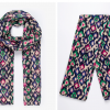 Belle Lightweight Scarf - Navy Blue, Abstract Spot
