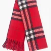 Alba Heavyweight Scarf - Red, Traditional Check