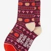 Women's Bamboo Socks - Berry/Orange, Pumpkin and Toadstool