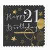 Sparkling 21st Birthday Scalloped Card