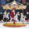 Xmas 3d Christmas carousel card