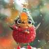 Festive fluff fluffy robin