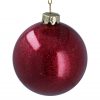 Plum glitter glass ball