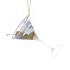 Glass dirty martini decoration