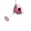 Glass martini with cherry