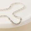 Fine elegant crystal silver plated necklace