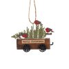Wooden Cart w Robins