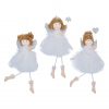 Fabric Fairy with White Dress / Silver Wings