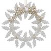 Pale gold acrylic holly wreath