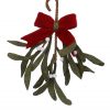 Mixed Wool Mistletoe Bunch with Bow