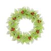 Pale gold acrylic holly wreath