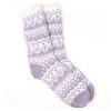 Lilac cosy fair isle slipper socks