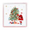 Nostalgia Santa/ Tree porcelain coaster