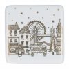 Gold London Scene Porcelain Coaster