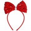 Red Sequin Bow Headband