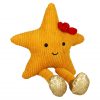 Yellow Star with Red Bow Fabric Shelf Sitter