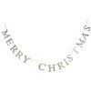 Gold Glitter Wood Merry Christmas Themed Garland