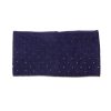 Navy embellished knit headband