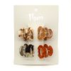 Autumnal mix mini hair clips set
