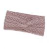 Dusky pink recycled herringbone knot twist headband