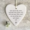 Porcelain Round Heart - Love You To The Moon