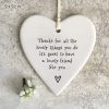 Porcelain Round Heart - Thanks For All You Do