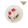 Stoneware Snack Bowl - Meadow Red Flower