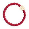 Gold heart cherry red bangle band