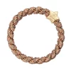 Woven gold star suede bangle band