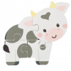 Cow wooden puzzle