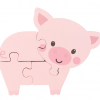 Pig wooden puzzle