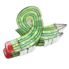 Green Pencil Hair Claw Clip