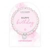 Happy Birthday- Pink Crystal Affirmation Bracelet